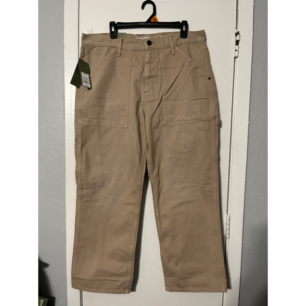 Goodfellow & Co Mens Tan Relaxed Straight Utility Carpenter Pants 38x30 NWT